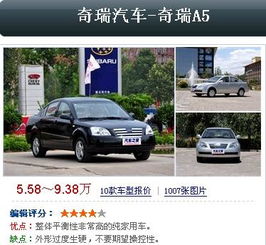 chery多少錢汽車